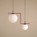 Lampa wisząca ZAC 2 RED WINE MATTE 1038H15_2 ALDEX