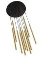 Żyrandol do salonu SOPEL 10 Antresola lampa wisząca dwa poziomy czarno-złoty 42056 Sigma
