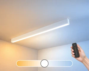 Lampa LED liniowa sufitowa natynkowa ściemnialna CCT ciepło – zimna 2700K – 6500K zoomLED® N2 CRI>90 biała 