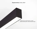 Lampa LED liniowa sufitowa natynkowa ściemnialna CCT ciepło – zimna 2700K – 6500K zoomLED® N2 CRI>90 czarna