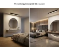 Lampa LED liniowa sufitowa natynkowa ściemnialna CCT ciepło – zimna 2700K – 6500K zoomLED® N2 CRI>90 czarna