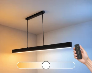 Lampa LED liniowa wisząca ściemnialna CCT ciepło – zimna 2700K – 6500K zoomLED® L5 CRI>90 czarna