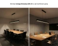 Lampa LED liniowa wisząca ściemnialna CCT ciepło – zimna 2700K – 6500K zoomLED® L5 CRI>90 czarna