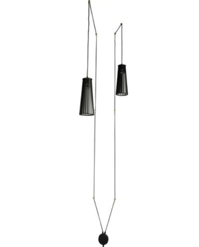 Lampa naścienna DOVER BLACK II kabel  9263  kinkiet z przewodem czarny  NOWODVORSKI