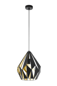 CARLTON 1  49931  LAMPA WISZĄCA CZARNO-ZŁOTA  EGLO