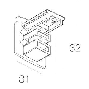Zaślepka szynoprzewodu trójfazowego XTS 41-1 szara GLOBAL - NORDIC
