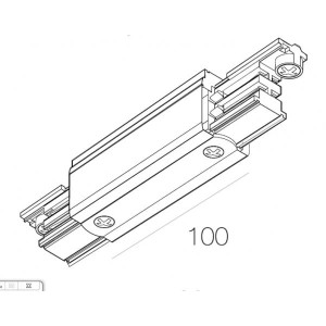 ŁĄCZNIK LINIOWY ZASILAJĄCY XTS 14-3 biały GLOBAL - NORDIC