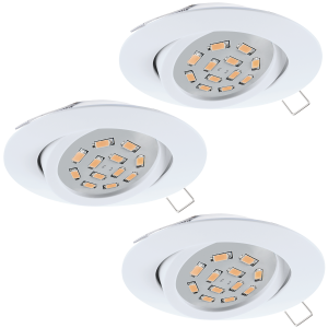 TEDO 31683 OPRAWY DO ZABUDOWY BIAŁE LED 3SZT.  EGLO