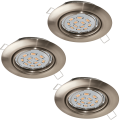 PENETO 94408 OPRAWY DO ZABUDOWY NIKIEL MAT REGULOWANE LED 3SZT.  EGLO