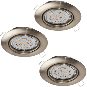 PENETO 94408 OPRAWY DO ZABUDOWY NIKIEL MAT REGULOWANE LED 3SZT.  EGLO