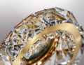 Oczko do zabudowy złote kryształowe ESTER 1 GOLD  AZZARDO AZ1450
