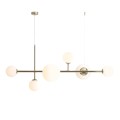 Lampa wisząca 6 żarówek Dione złota 1092K30 Aldex