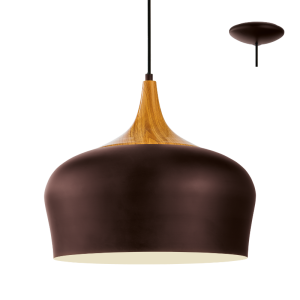 Obregon 95385 lampa wisząca brązowo-kremowa Eglo