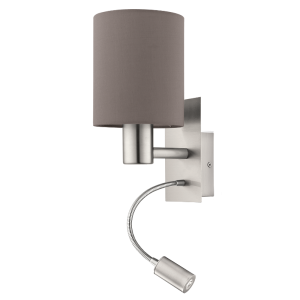 Pasteri 96481 kinkiet led z wyłącznikiem antracytowo-brązowy Eglo