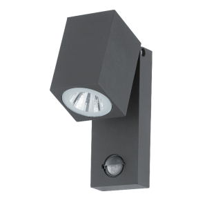 SAKEDA  96287  kinkiet zewnętrzny led z czujnikiem ruchu antracyt  IP44  EGLO