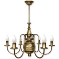 Lampa wisząca  Kandelabr żyrandol 6 - punktowy - patyna 193/W6 LEMIR