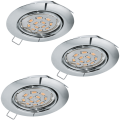 PENETO 94407 OPRAWY DO ZABUDOWY CHROM REGULOWANE LED 3SZT.  EGLO