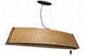 Lampa drewniana wisząca drewno  dębowe 3XE27 do jadalni  Wood Boat  Hand Made
