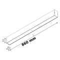Kinkiet led prostokątny Set Tru 86 led  24237 Aqform