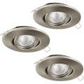TEDO 1 95359 OPRAWY DO ZABUDOWY NIKIEL MAT LED 3SZT.  EGLO