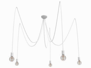 Spider White V  9744  lampa wisząca podwieszana biała  NOWODVORSKI