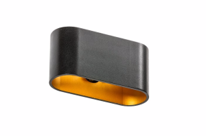 Kinkiet czarno/złoty G9 do salonu VEGA BK/GO  AZZARDO AZ1709