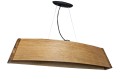 Lampa drewniana wisząca drewno  dębowe 3XE27 do jadalni  Wood Boat  Hand Made