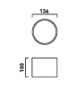 Lampa sufitowa Luno 136II  Triac 14.1103.D  plafon led  IP44 Chors