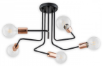 Pixi  O2745 W5 CZ lampa sufitowa czarny mat/miedź Lemir