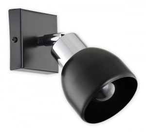 Feniks O2590 K1 CZA  kinkiet regulowany czarny półmat/chrom Lemir