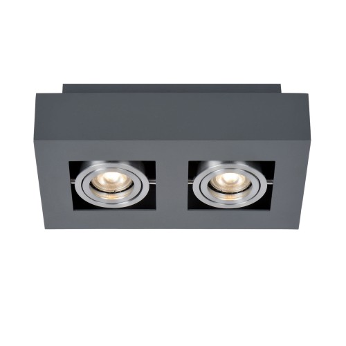 Casemiro IT8002S2-BK/AL oprawa sufitowa czarny/alu Italux