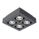 Casemiro  IT8002S4-BK/AL  oprawa sufitowa czarny/alu  Italux