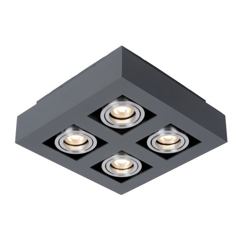 Casemiro IT8002S4-BK/AL oprawa sufitowa czarny/alu Italux