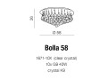 Lampa sufitowa kryształ BOLLA 58 1671-10X / AZ1288