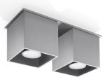 Quad 2  SL.0064  oprawa sufitowa szara  Sollux lighting