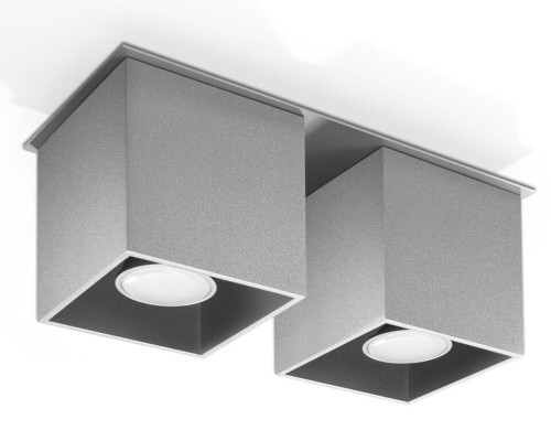 Quad 2 SL.0064 oprawa sufitowa szara Sollux lighting