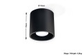 Orbis 1  SL.0016  oprawa sufitowa czarna  Sollux lighting