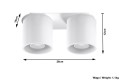 Orbis 2  SL.0056  oprawa sufitowa biała  Sollux lighting