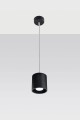 Orbis 1  SL.0051  lampa wisząca czarna  Sollux lighting