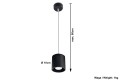 Orbis 1  SL.0051  lampa wisząca czarna  Sollux lighting