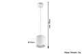 Orbis 1  SL.0053  lampa wisząca biała  Sollux lighting