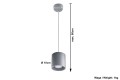 Orbis 1  SL.0052  lampa wisząca szara  Sollux lighting