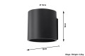 Orbis 1  SL.0048  kinkiet czarny  Sollux lighting