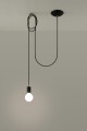 Edison 1  SL.0369  lampa wisząca podwieszana czarna  Sollux lighting