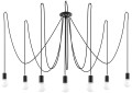 Edison 7  SL.0372  lampa wisząca podwieszana czarna  Sollux lighting