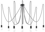 Edison 7  SL.0372  lampa wisząca podwieszana czarna  Sollux lighting