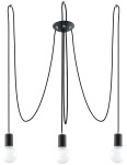 Edison 3  SL.0370  lampa wisząca podwieszana czarna  Sollux lighting