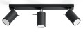 Ring 3  SL.0093  lampa sufitowa regulowana czarna  Sollux lighting