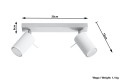 Ring 2  SL.0088  lampa sufitowa regulowana biała  Sollux lighting