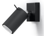 Ring 1  SL.0091  kinkiet regulowany czarny  Sollux lighting